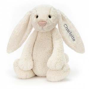 HUGE Jellycat Personalised Bashful Cream Bunny 51 CM X 21 CM, Jellycat USA | PW2364198