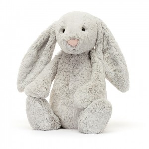 HUGE Jellycat Personalised Bashful Silver Bunny 51 CM X 21 CM, Jellycat USA | KE8457219