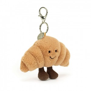 Jellycat Amuseable Croissant Bag Charm 16 CM X 13 CM, Jellycat USA | ML5192340