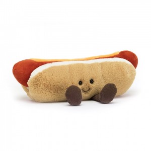 Jellycat Amuseable Hot Dog 11 CM X 25 CM, Jellycat USA | OE9230561