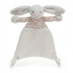 Jellycat Blossom Silver Bunny Comforter 25 CM X 22 CM, Jellycat USA | NI7610892