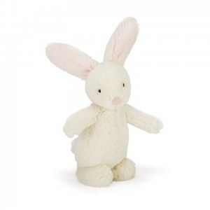 Jellycat Bobtail Bunny Pink Rattle 14 CM, Jellycat USA | BY0142539
