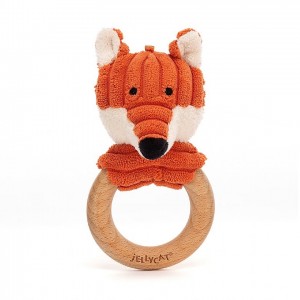 Jellycat Cordy Roy Baby Fox Wooden Ring Toy 14 CM X 10 CM, Jellycat USA | UV2759610