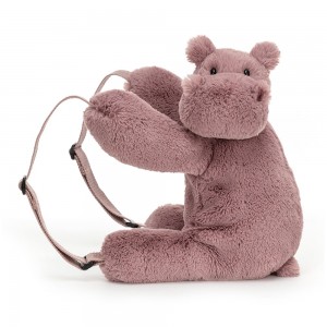Jellycat Huggady Hippo Backpack 28 CM X 30 CM, Jellycat USA | WH7240195