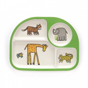 Jellycat Jungly Tails Bamboo Divided Plate 26 CM X 21 CM, Jellycat USA | FR3418629