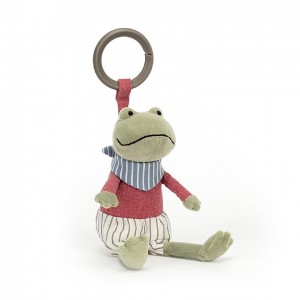 Jellycat Little Rambler Frog Rattle 13 CM X 8 CM, Jellycat USA | QB5813492