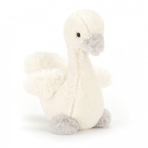 Jellycat Syllabub Swan Grey Rattle 16 CM X 8 CM, Jellycat USA | WA6879304