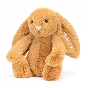 MEDIUM Jellycat Personalised Bashful Golden Bunny 31 CM X 12 CM, Jellycat USA | DM8150429