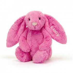 MEDIUM Jellycat Personalised Bashful Hot Pink Bunny 31 CM X 12 CM, Jellycat USA | HX8903571