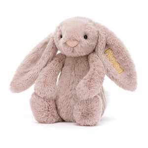 MEDIUM Jellycat Personalised Bashful Luxe Bunny Rosa 31 CM X 12 CM, Jellycat USA | DR6058394