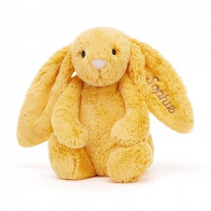 MEDIUM Jellycat Personalised Bashful Sunshine Bunny 31 CM X 12 CM, Jellycat USA | TN2491630