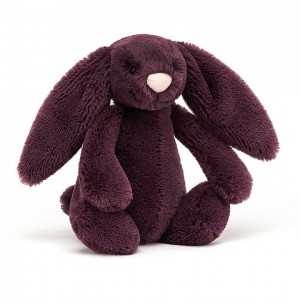 TINY Jellycat Bashful Plum Bunny 13 CM X 6 CM, Jellycat USA | FT8925713